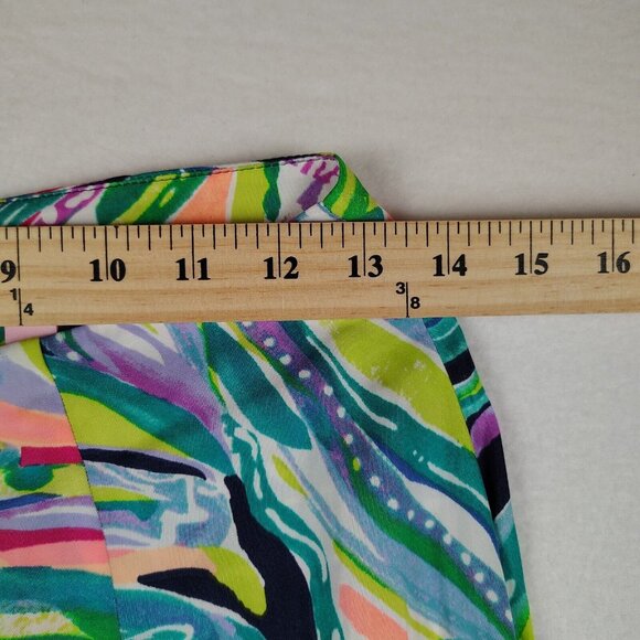 Lilly Pulitzer Gaucho Pants Don't Leave Me Hanging Wide Leg Cropped Sz 0 - Picture 8 of 10